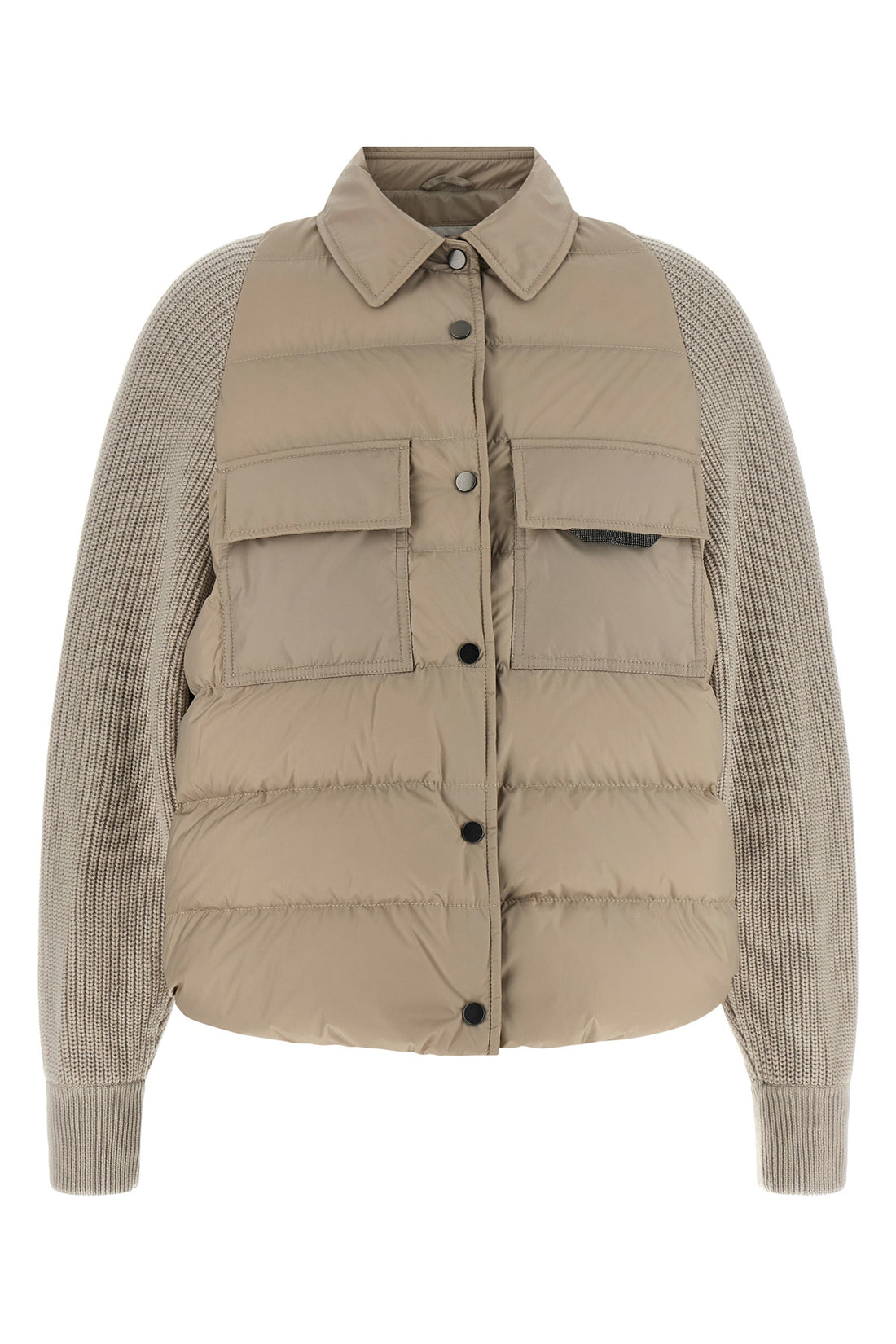BRUNELLO CUCINELLI 38 quilted and padded water-repellent matte nylon down jacket
