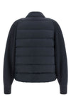 quilted and padded water-repellent matte nylon down jacket