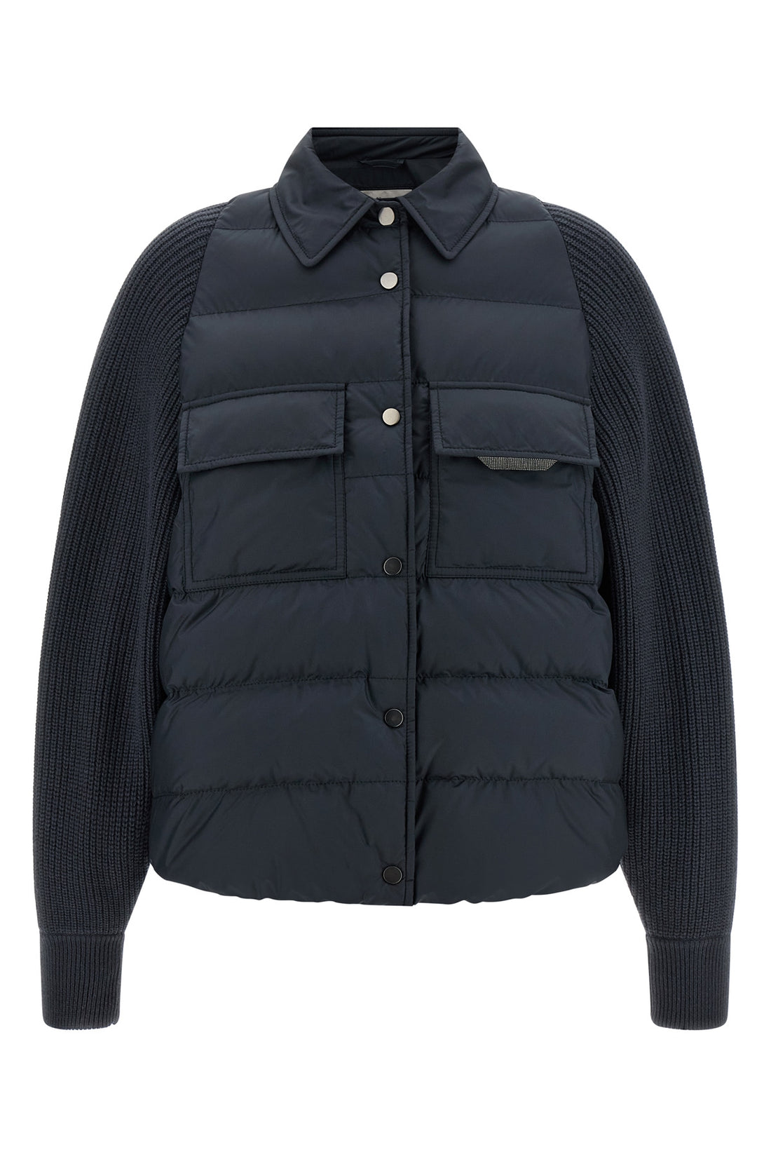 BRUNELLO CUCINELLI 38 quilted and padded water-repellent matte nylon down jacket