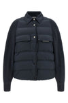 quilted and padded water-repellent matte nylon down jacket