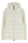 quilted and padded water-repellent matte nylon down jacket