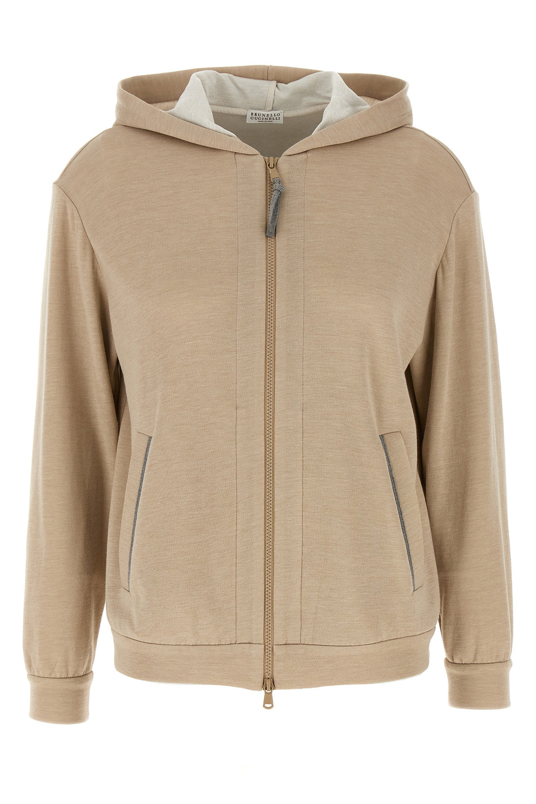 BRUNELLO CUCINELLI L cotton and silk interlock hoodie