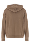 cotton and silk mélange interlock hoodie