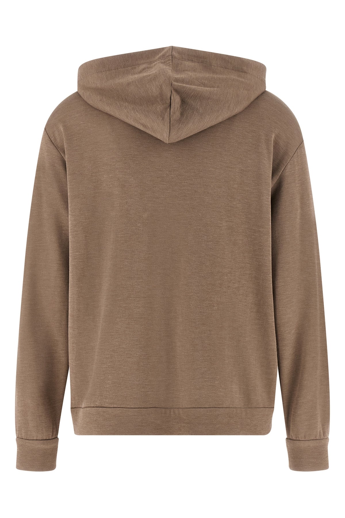 cotton and silk mélange interlock hoodie
