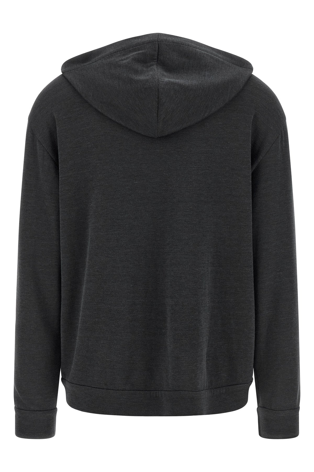 cotton and silk mélange interlock hoodie