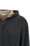 cotton and silk mélange interlock hoodie
