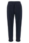 joggers in cotton and silk blend