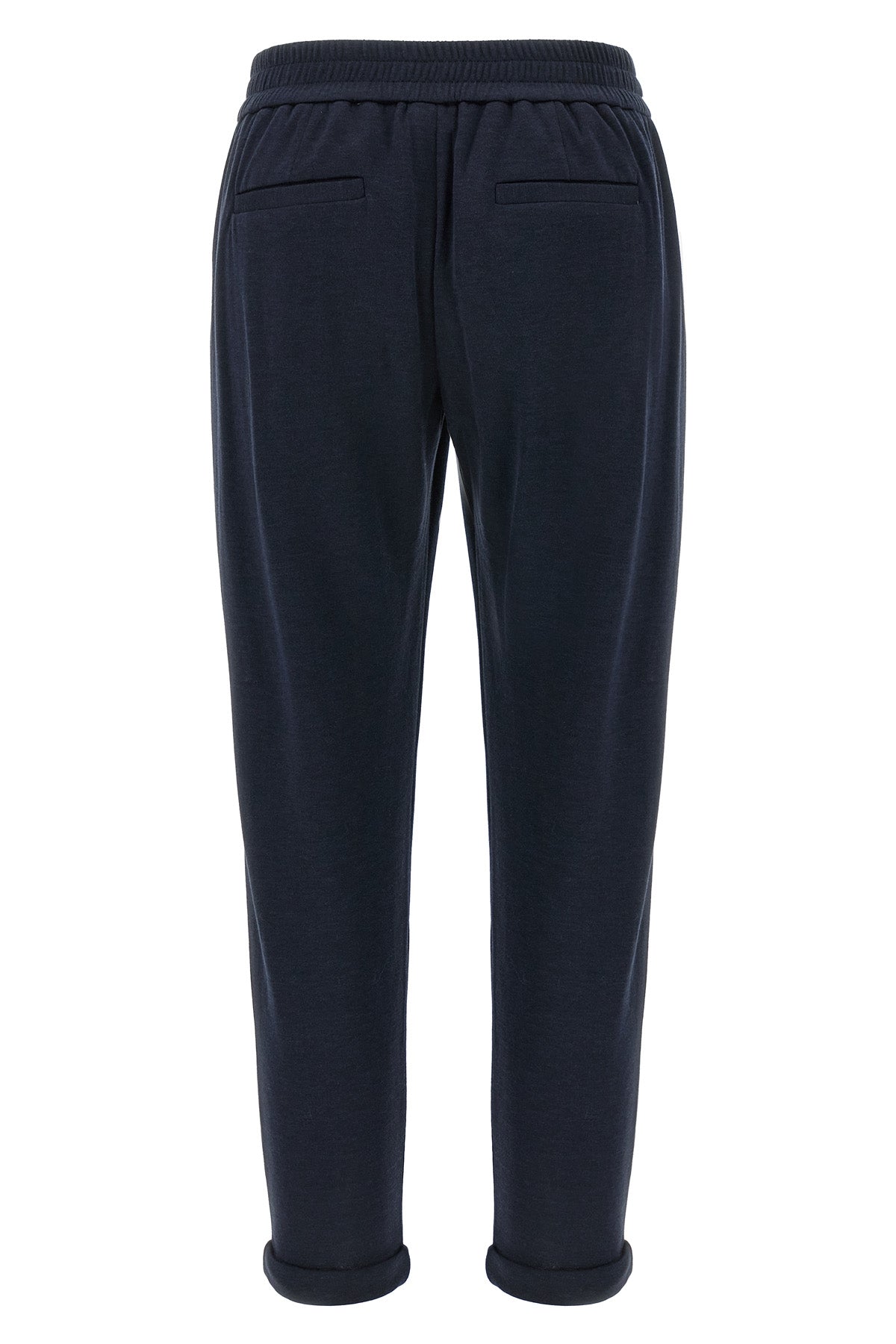 joggers in cotton and silk blend