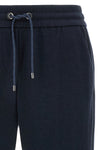 joggers in cotton and silk blend