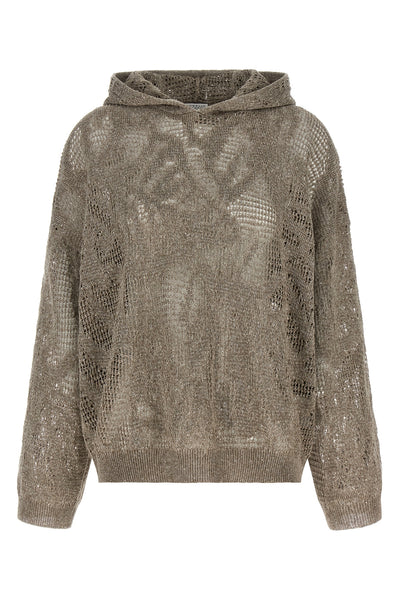 the brunello cucinelli hooded sweater redefines the concept of knitwear through