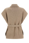 diamante cotton half-knit vest