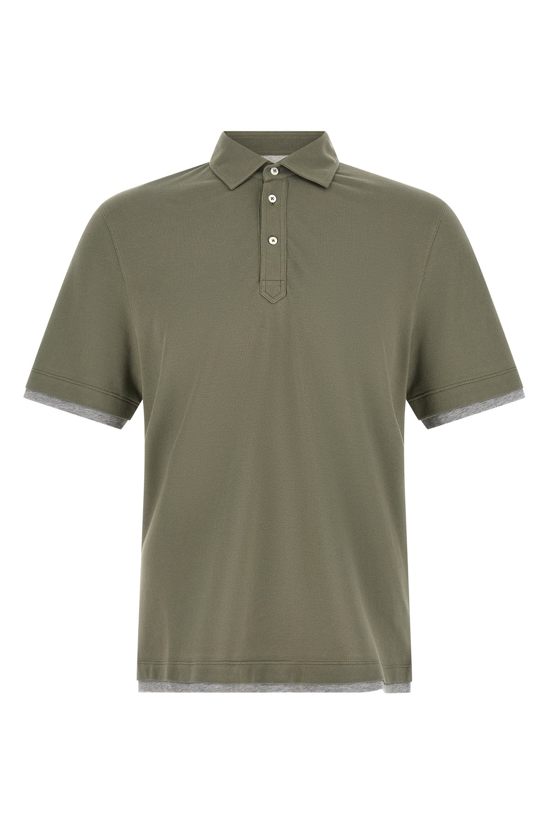 BRUNELLO CUCINELLI XS piqué cotton polo shirt