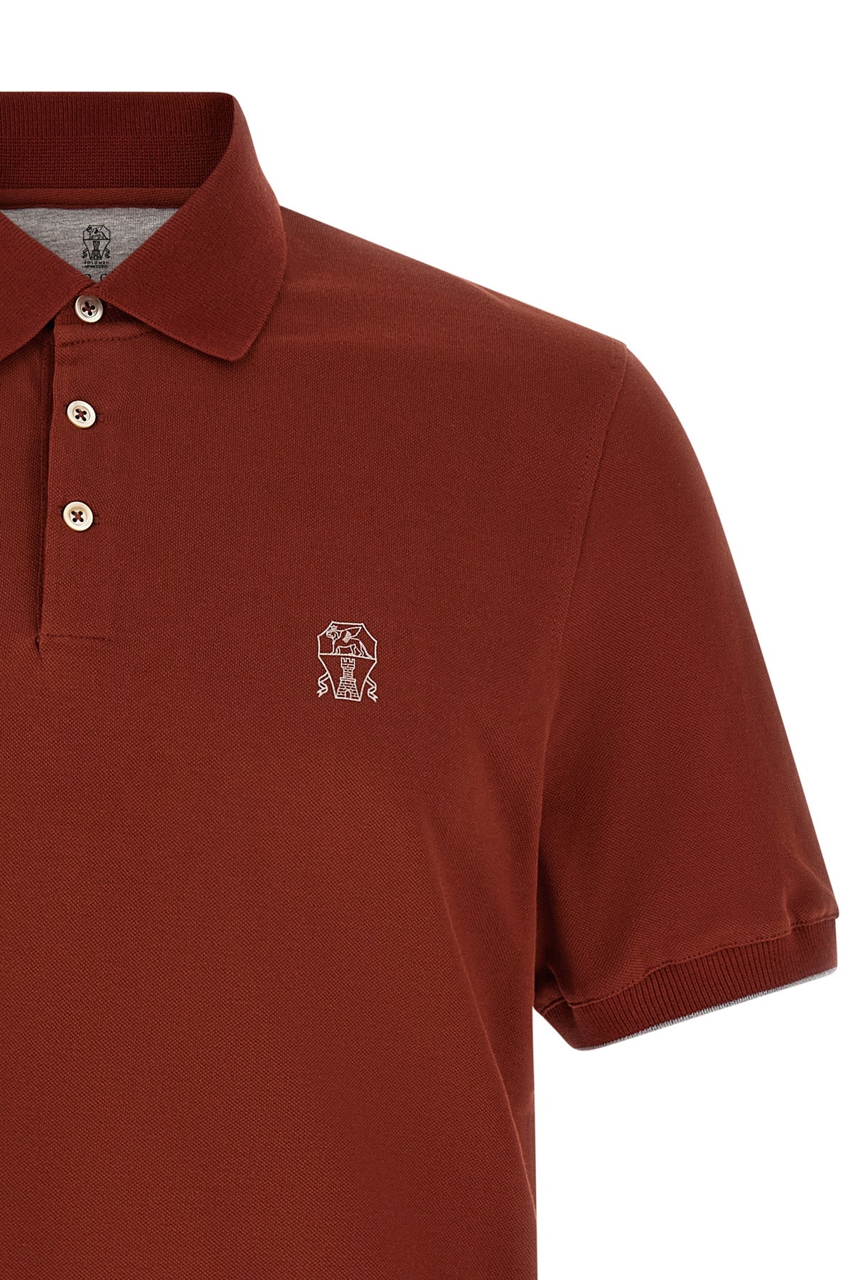 the brunello cucinelli pure cotton piqué polo shirt