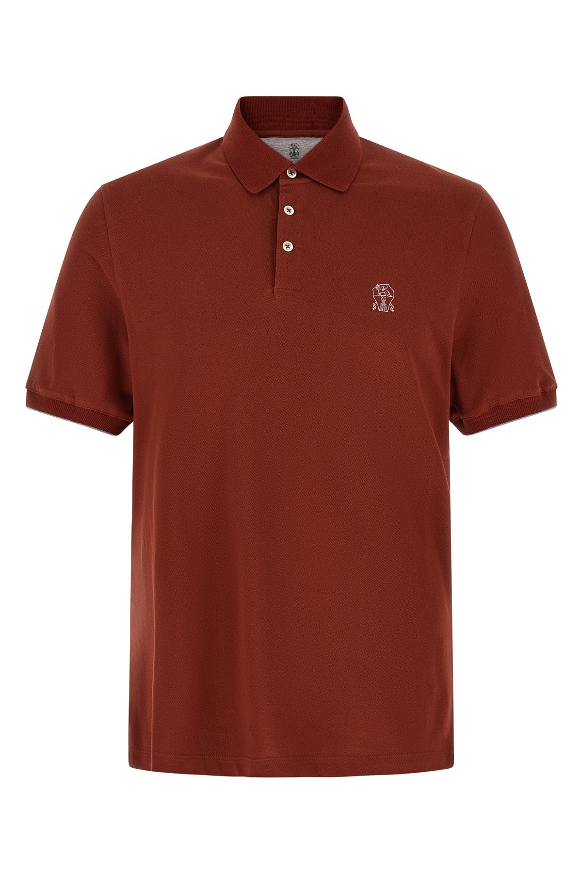 the brunello cucinelli pure cotton piqué polo shirt