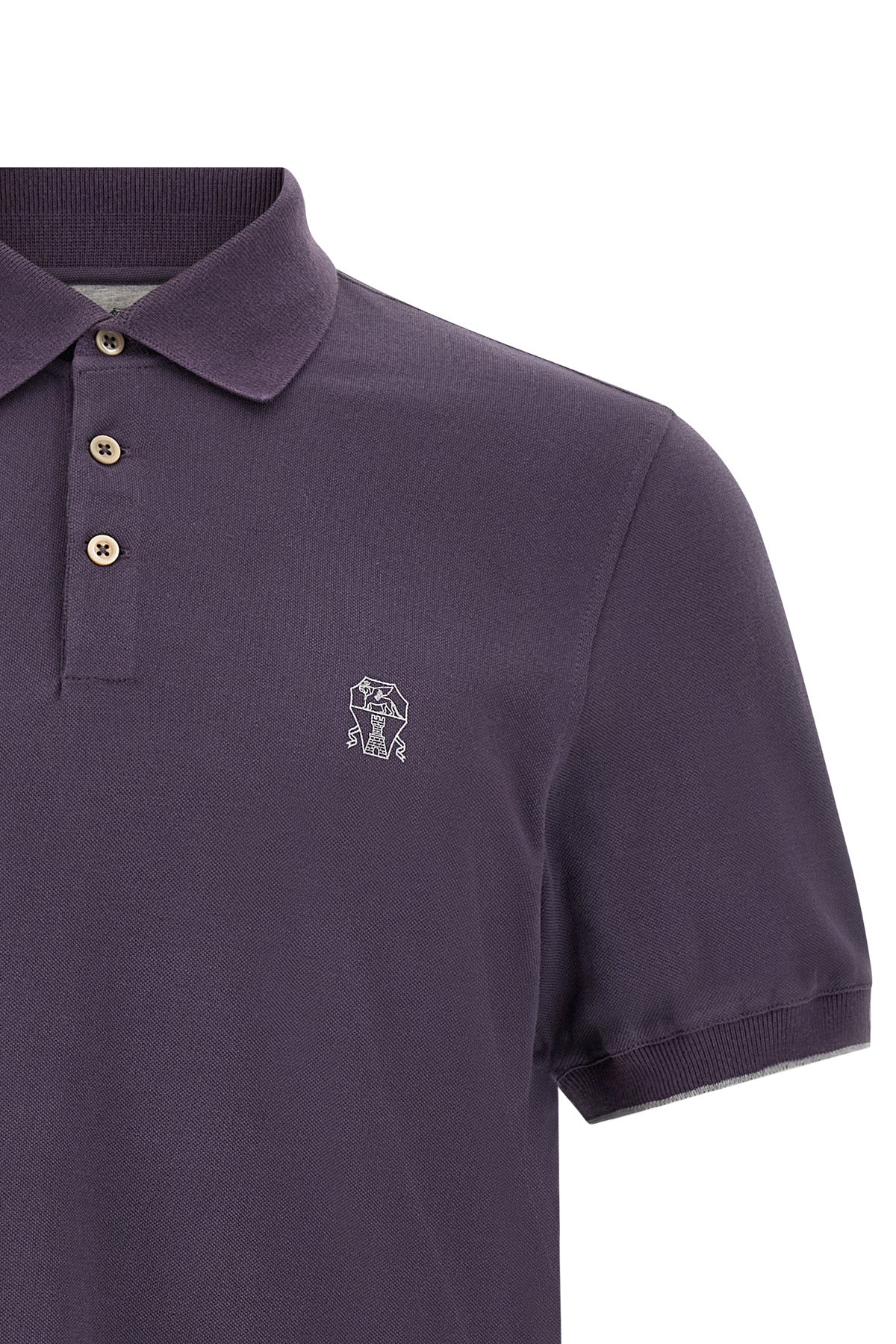the brunello cucinelli pure cotton piqué polo shirt