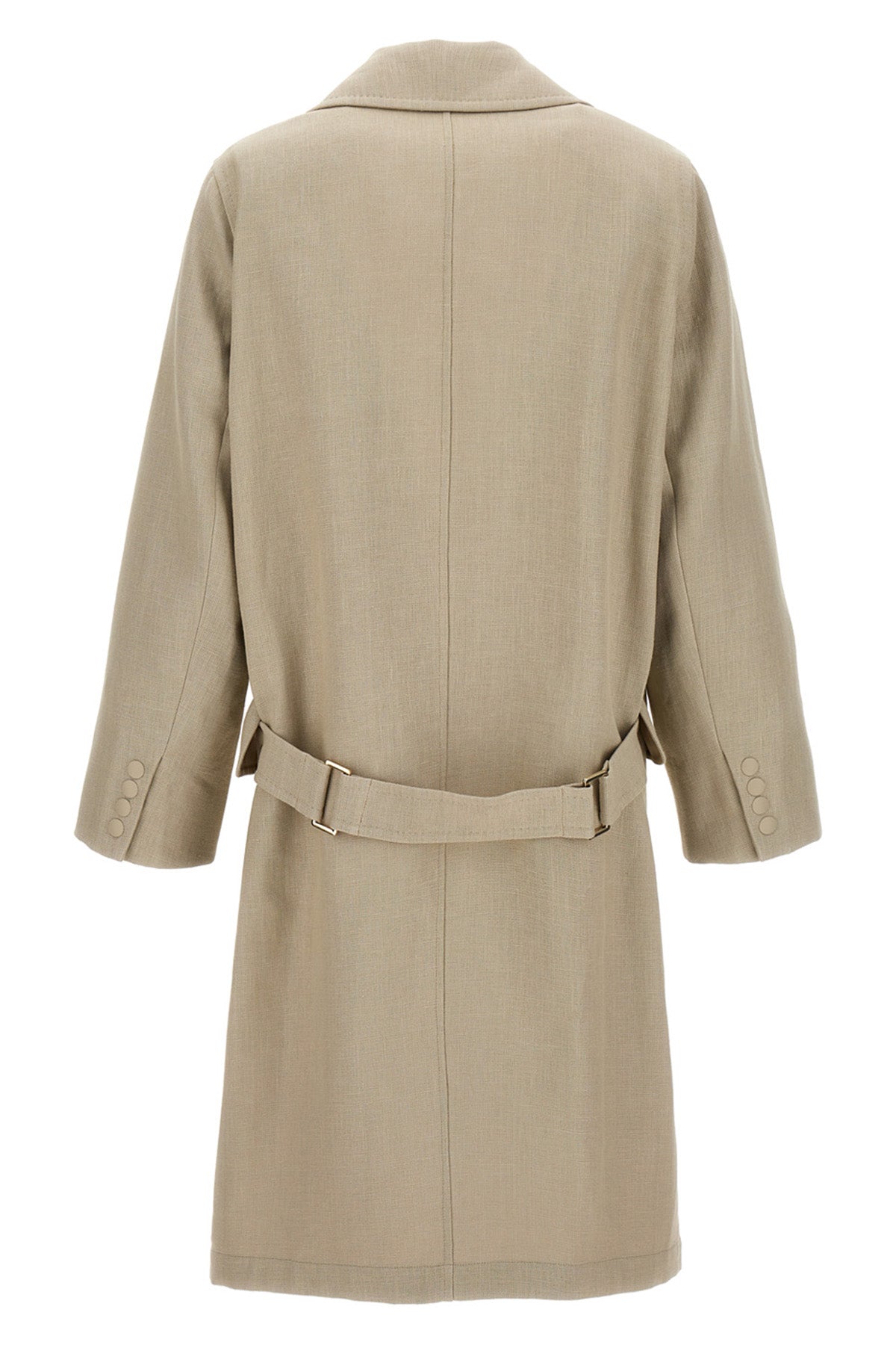 linen mescal trench coat