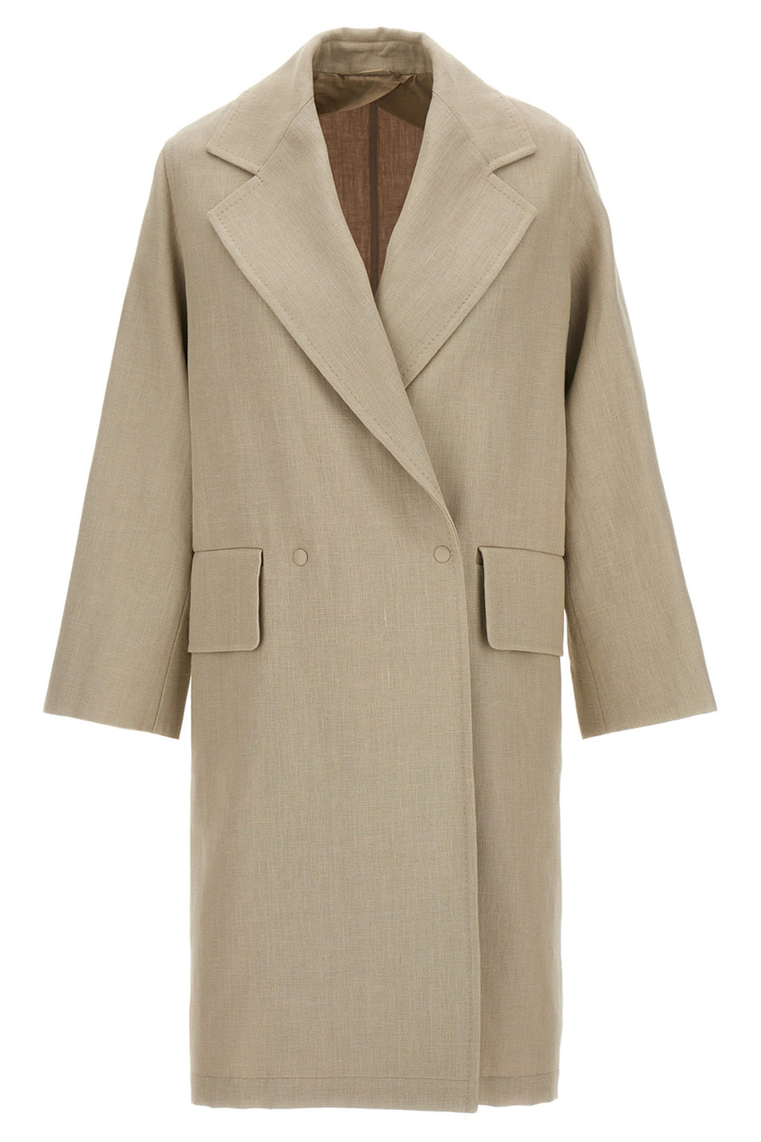 MAX MARA 38 linen mescal trench coat