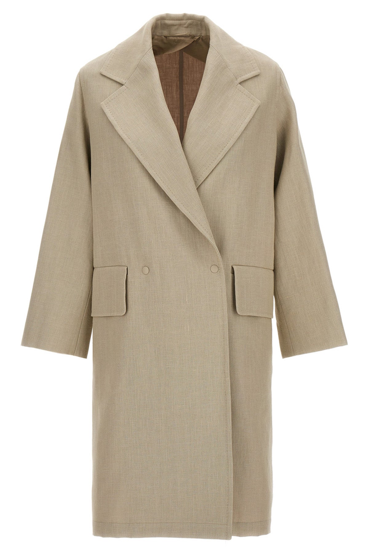 linen mescal trench coat