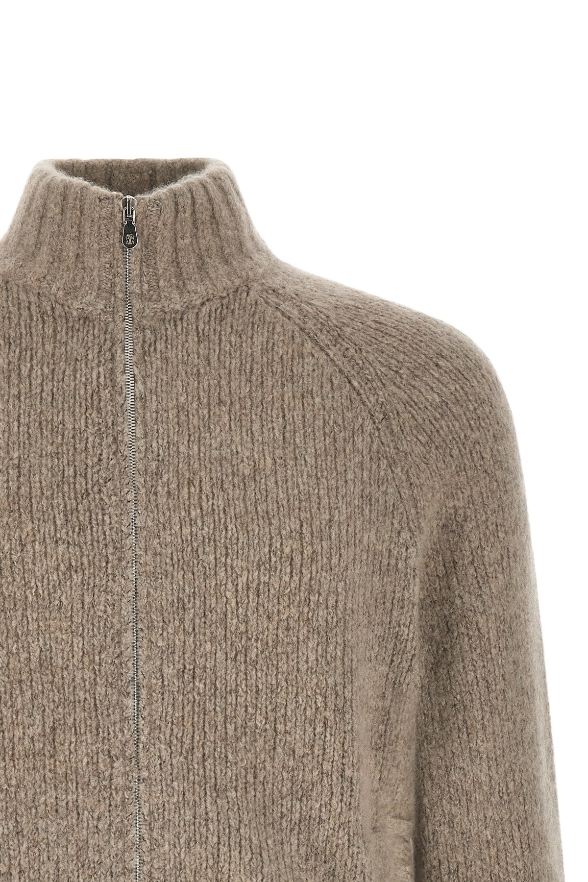 the brunello cucinelli cardigan in fine shaved cashmere and silk sweater