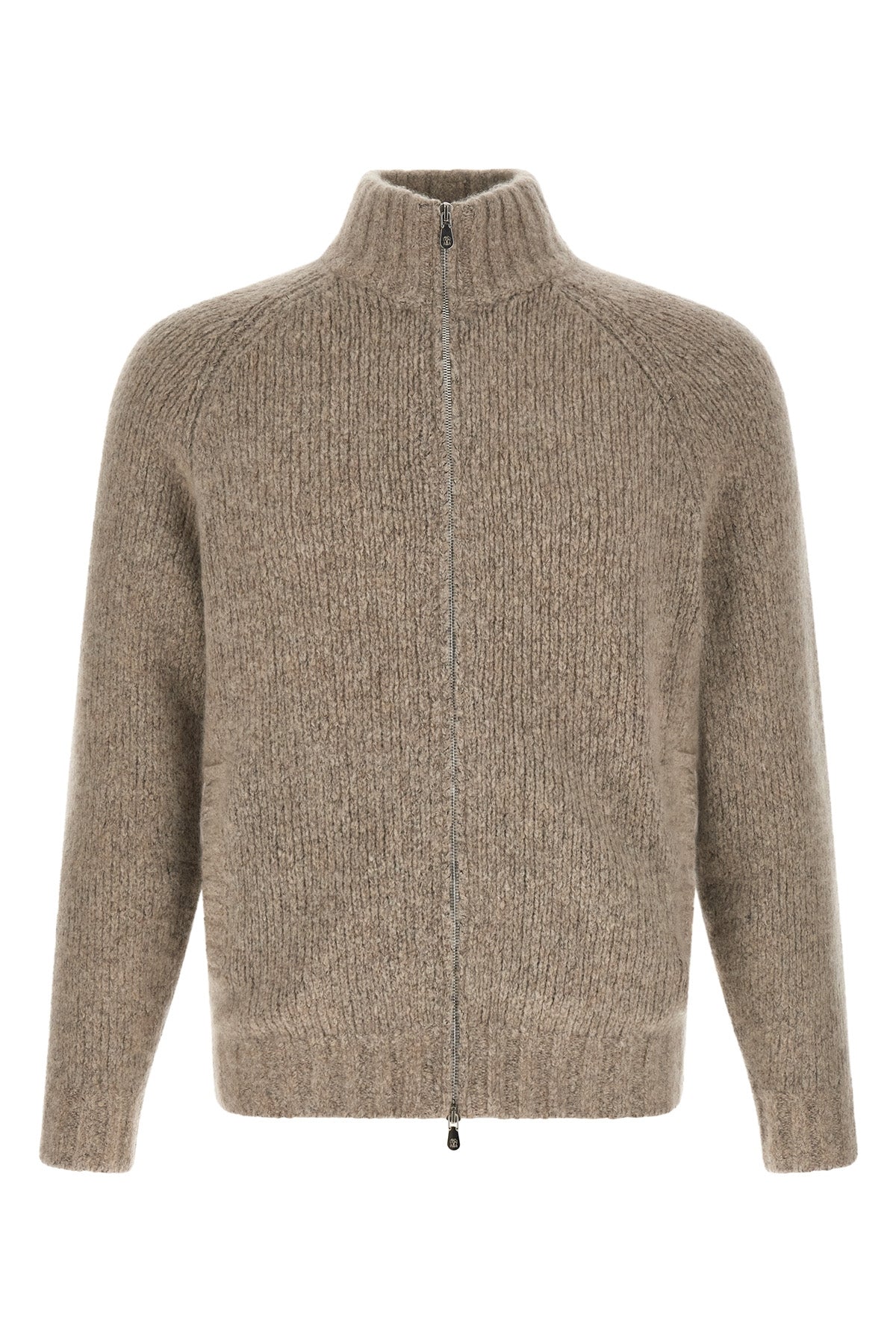 the brunello cucinelli cardigan in fine shaved cashmere and silk sweater