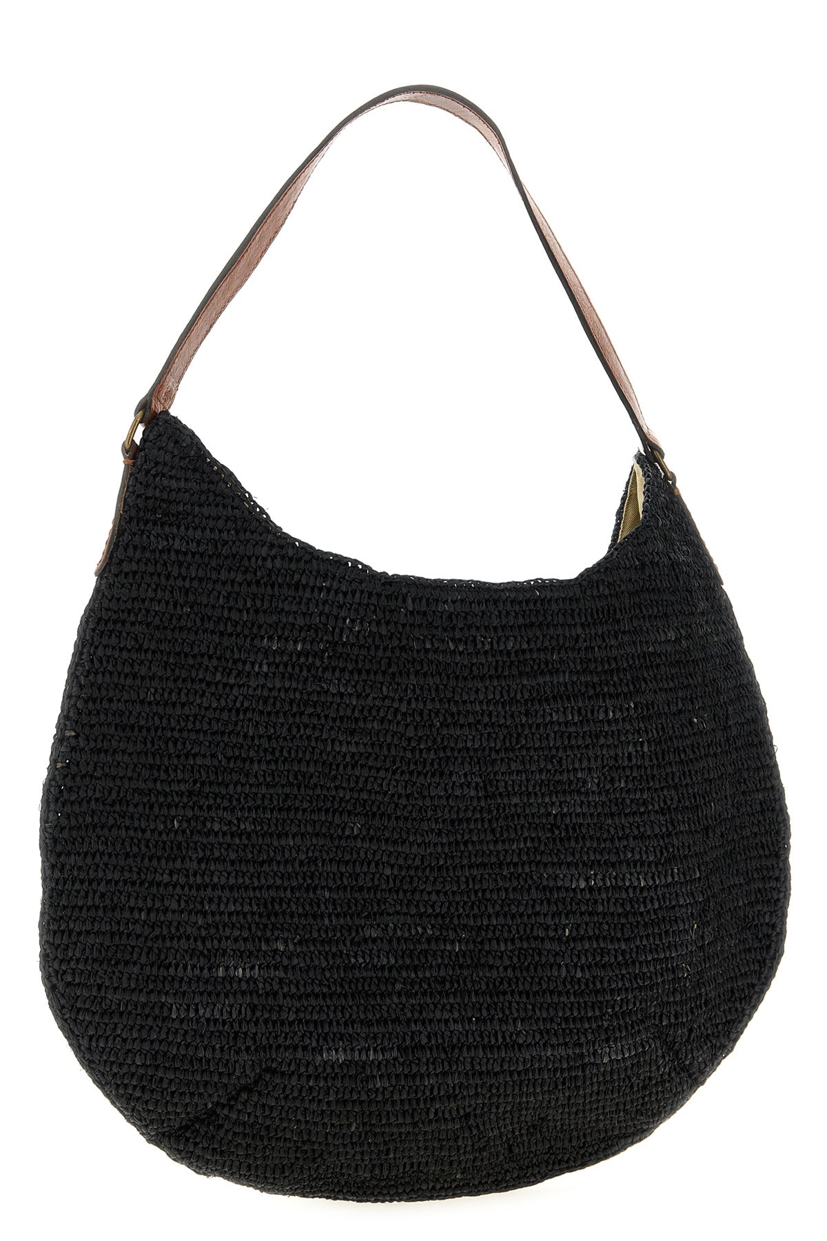meva shoulder bag in crocheted raffia