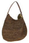 meva shoulder bag in crocheted raffia