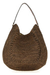 meva shoulder bag in crocheted raffia