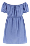 check-print cotton poplin dress