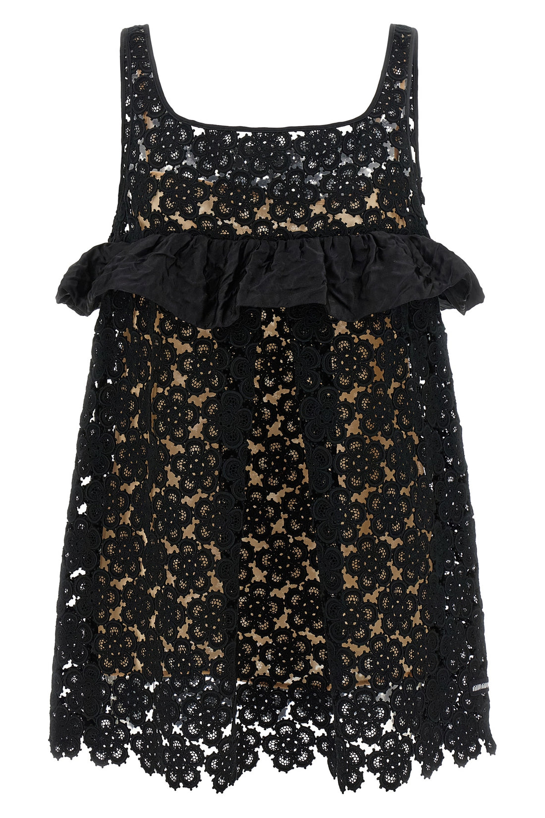 MIU MIU 40 floral macramé mini dress