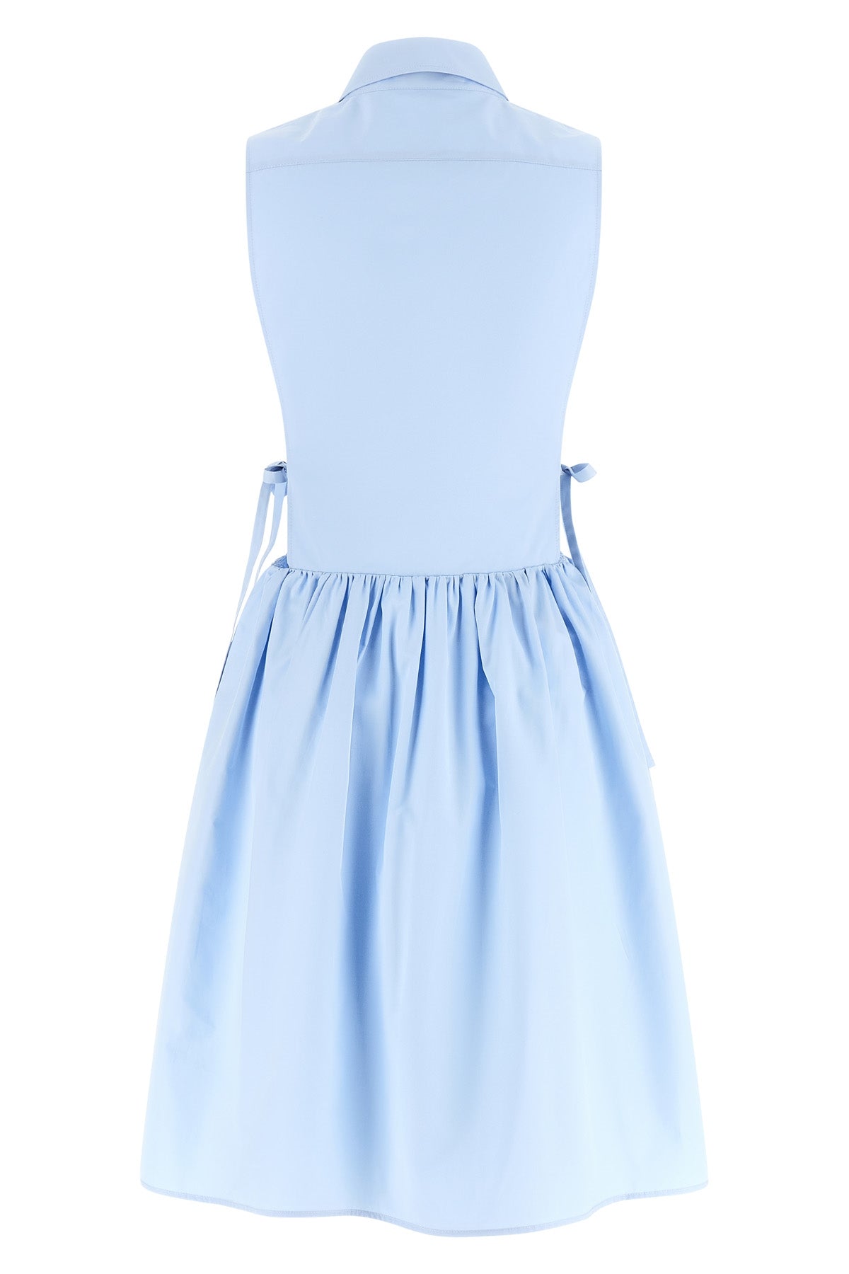 midi dress in cotton poplin