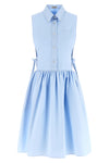 midi dress in cotton poplin