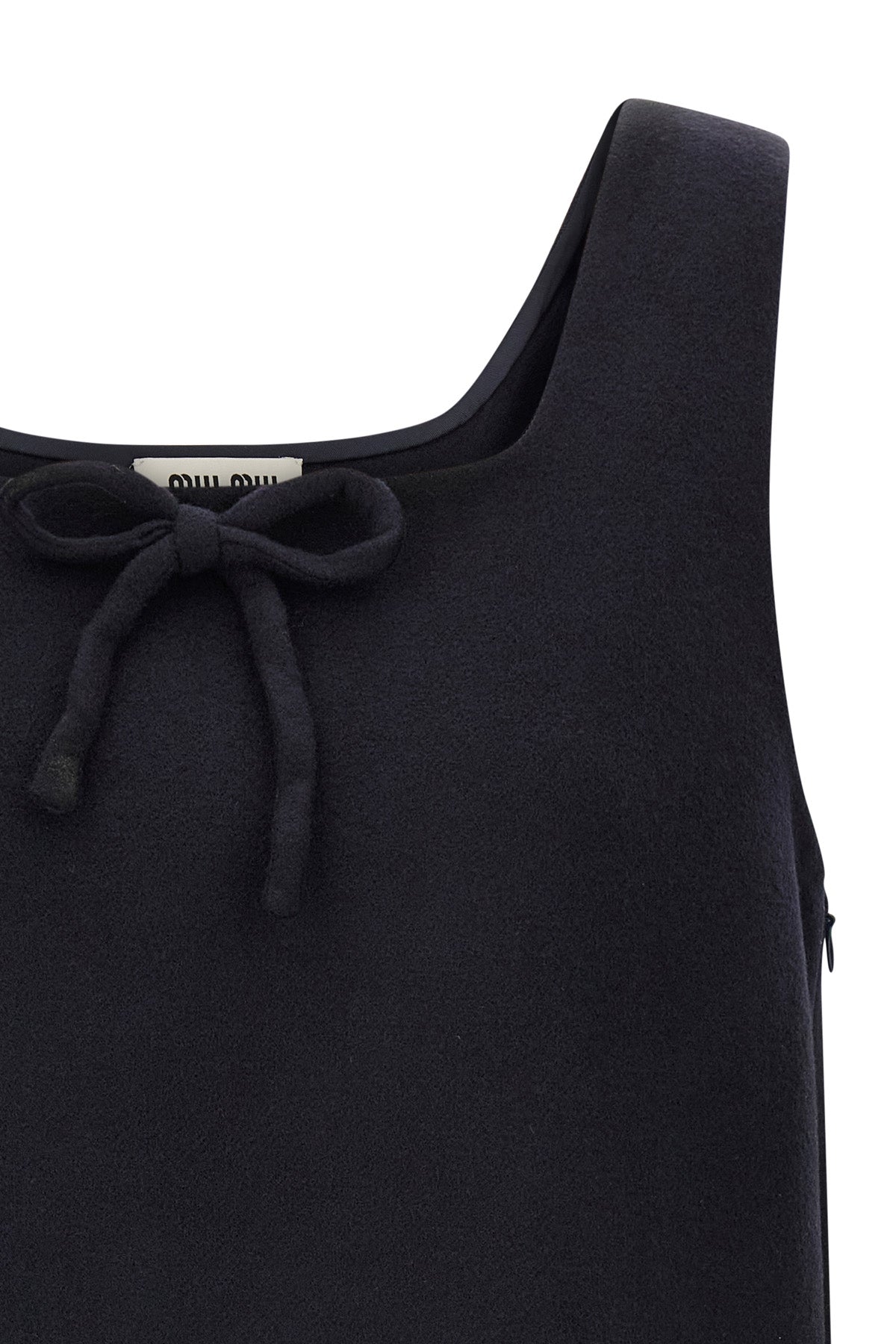the miu miu waxed double wool short dress redefines the codes of contemporary