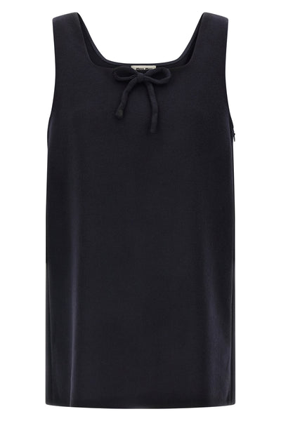 the miu miu waxed double wool short dress redefines the codes of contemporary