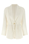 silk crêpe blazer jacket