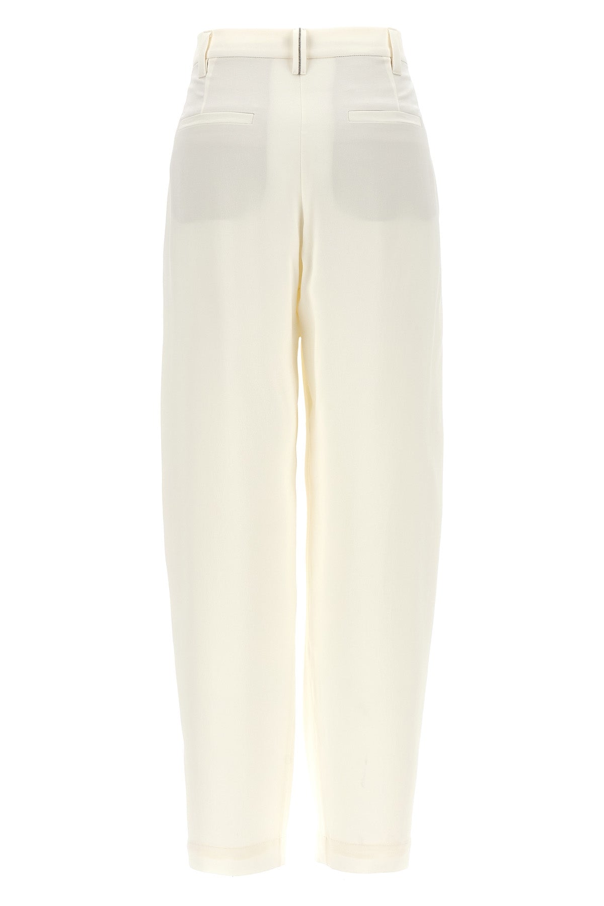 slouchy pure silk crepe sablè pants