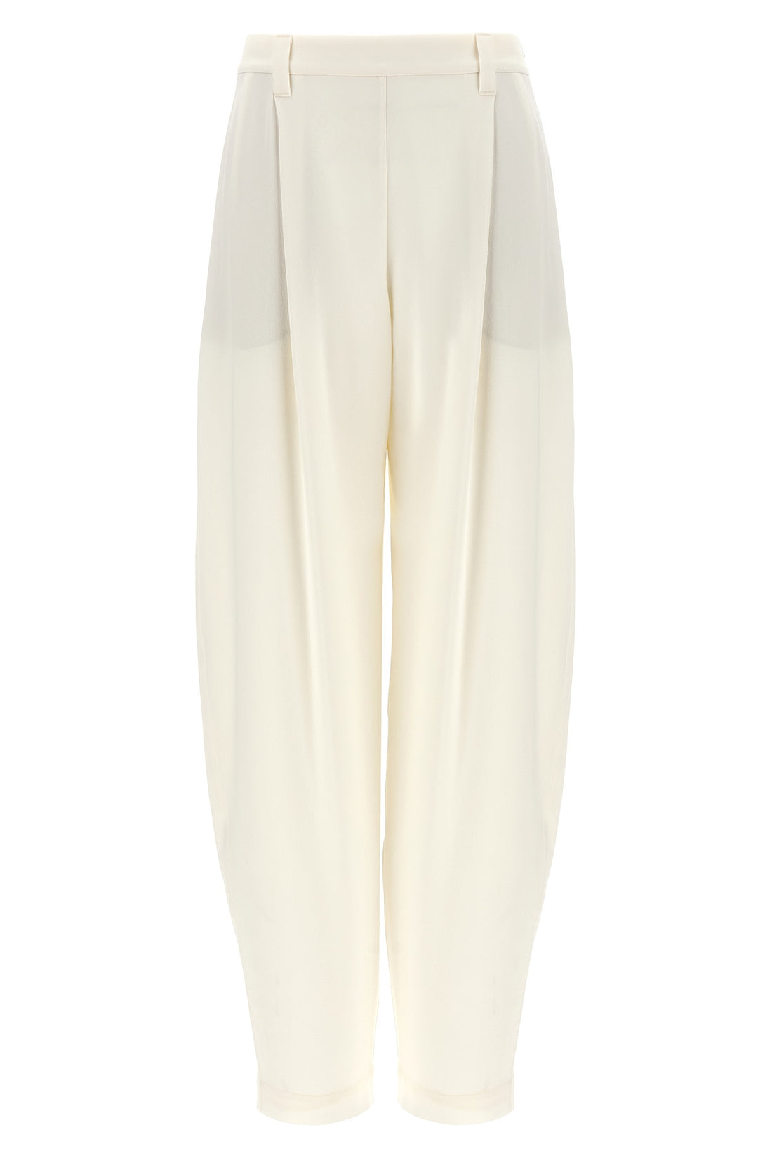 BRUNELLO CUCINELLI 40 slouchy pure silk crepe sablè pants