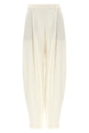 slouchy pure silk crepe sablè pants