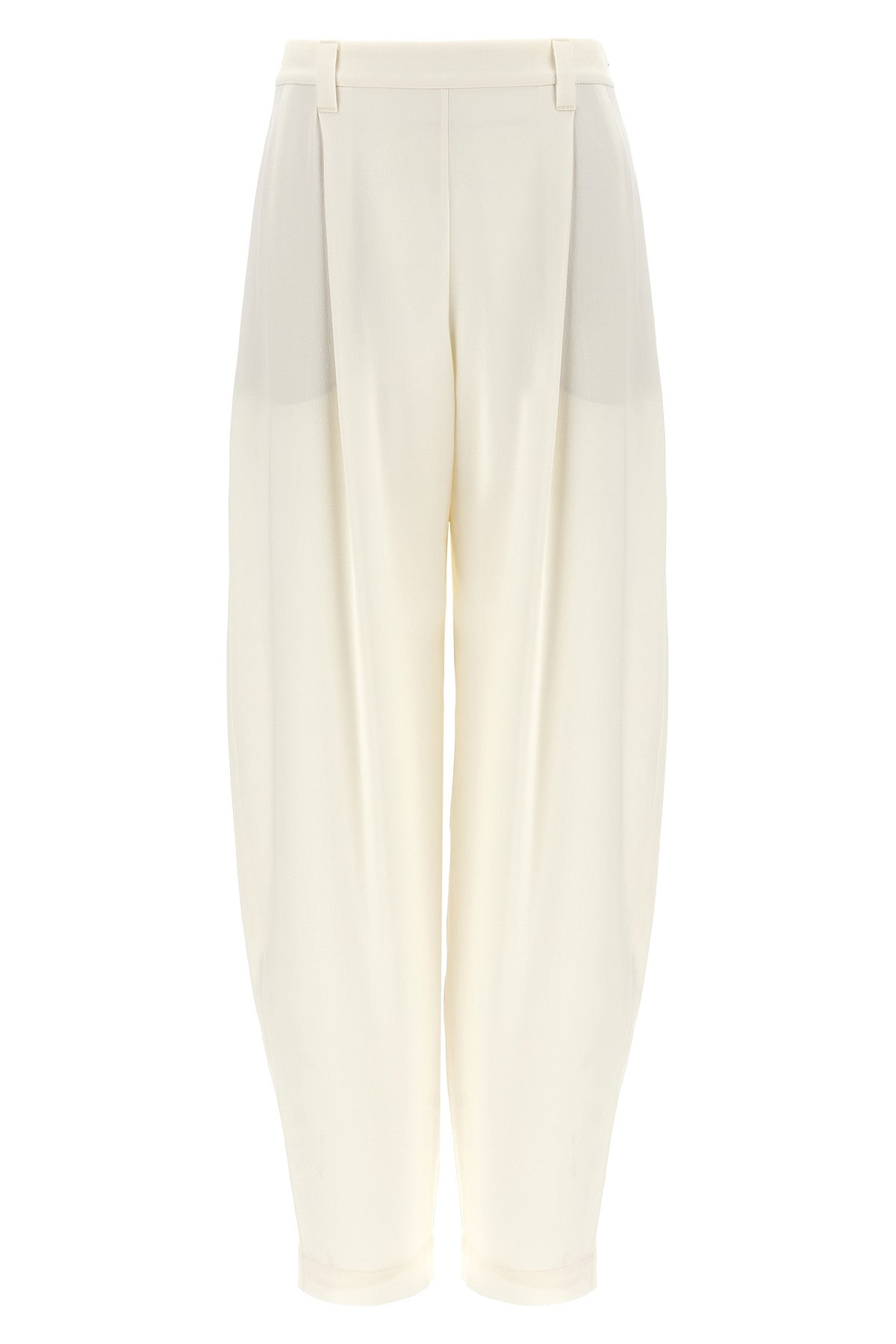 slouchy pure silk crepe sablè pants