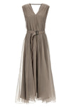 long silk dress