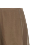 circle crispy silk midi skirt