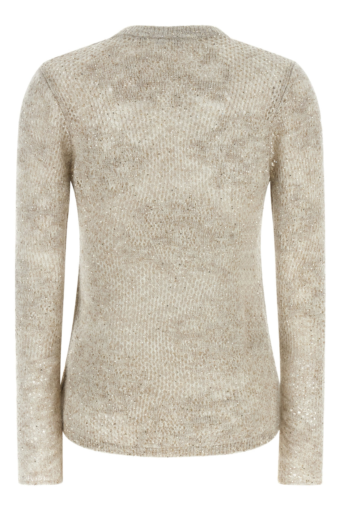 BRUNELLO CUCINELLI M brunello cucinellis flower lace sweater presents a refined interpretation of