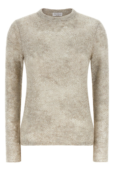 brunello cucinellis flower lace sweater presents a refined interpretation of