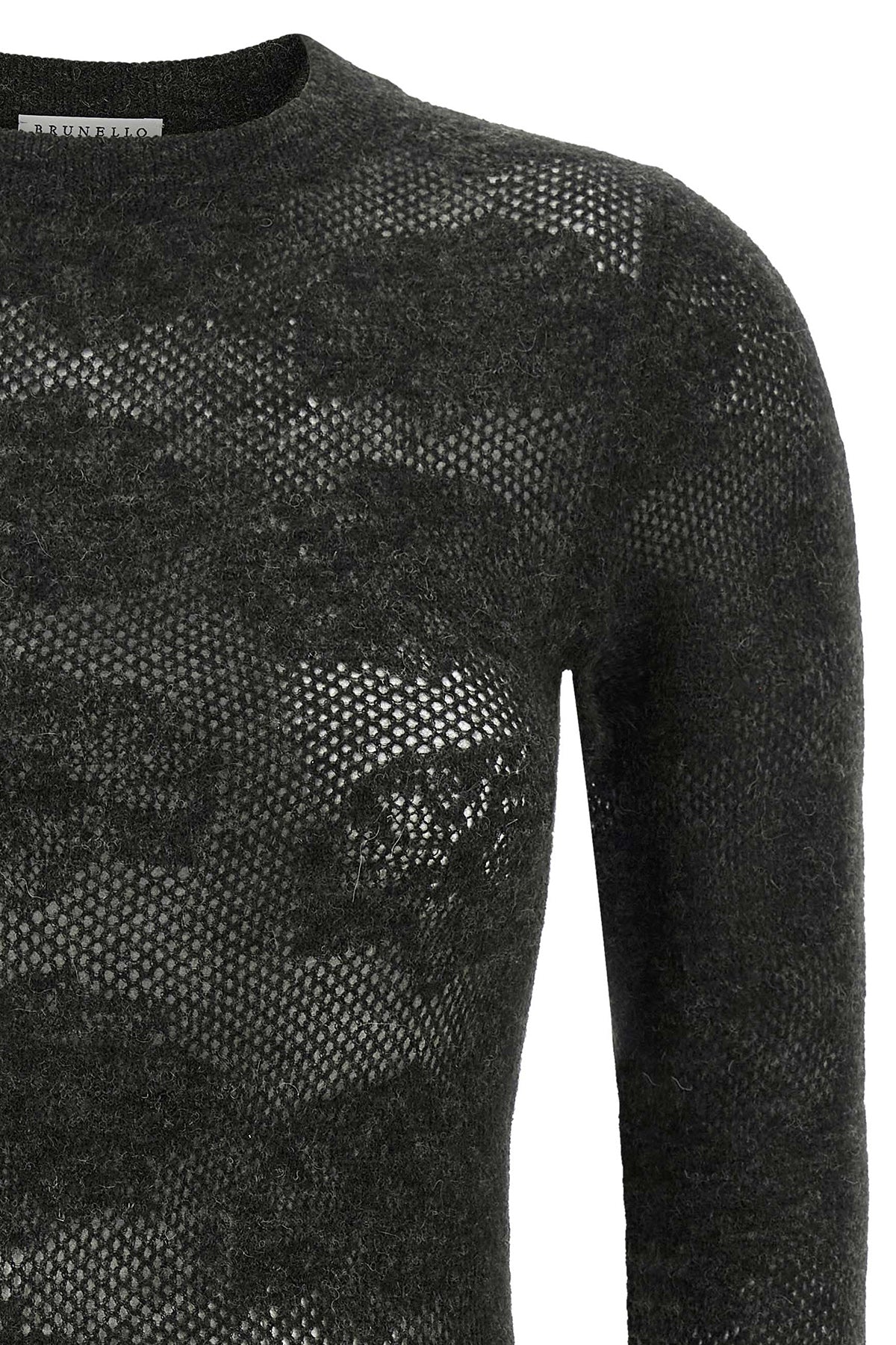 brunello cucinellis flower lace shirt redefines knitwear through a sophistica