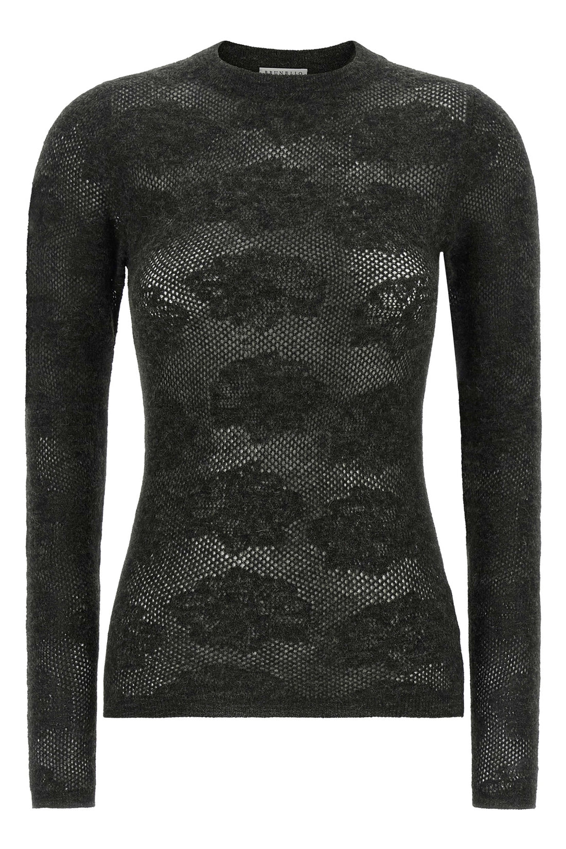 BRUNELLO CUCINELLI L brunello cucinellis flower lace shirt redefines knitwear through a sophistica