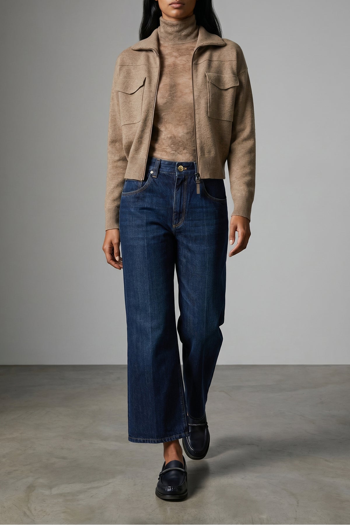 openwork sweater in silk