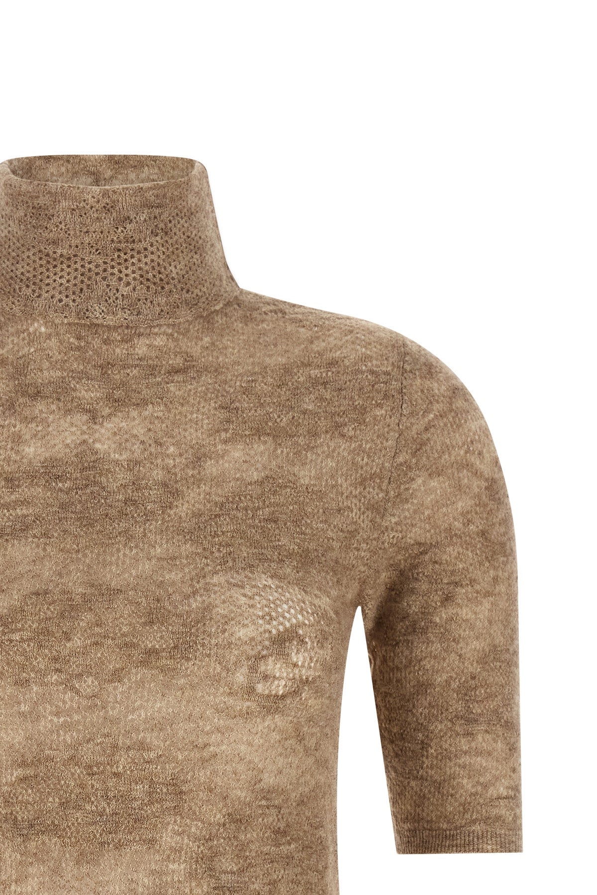 openwork sweater in silk