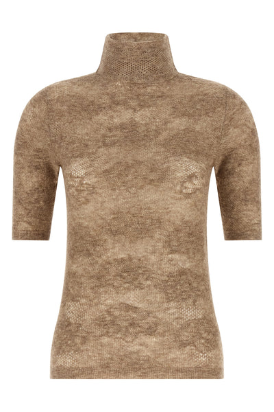 openwork sweater in silk