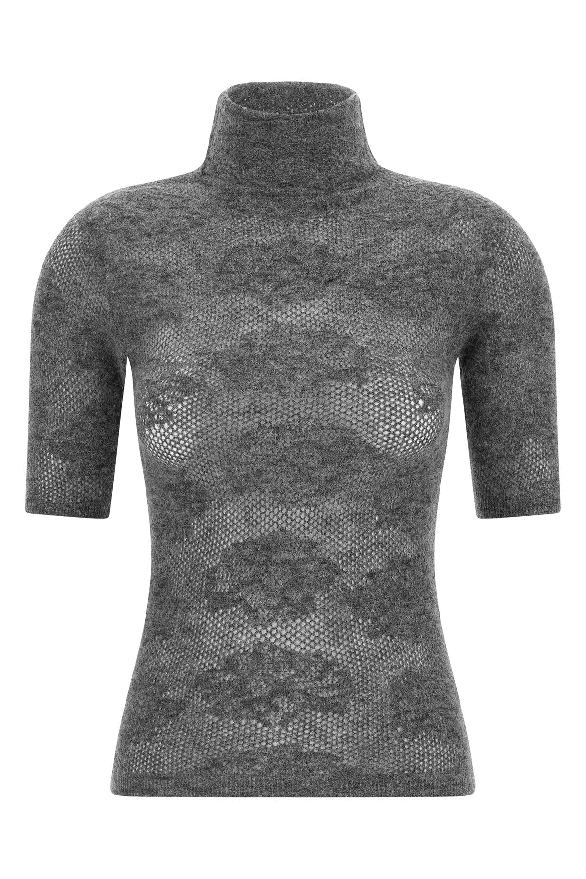 openwork sweater in silk