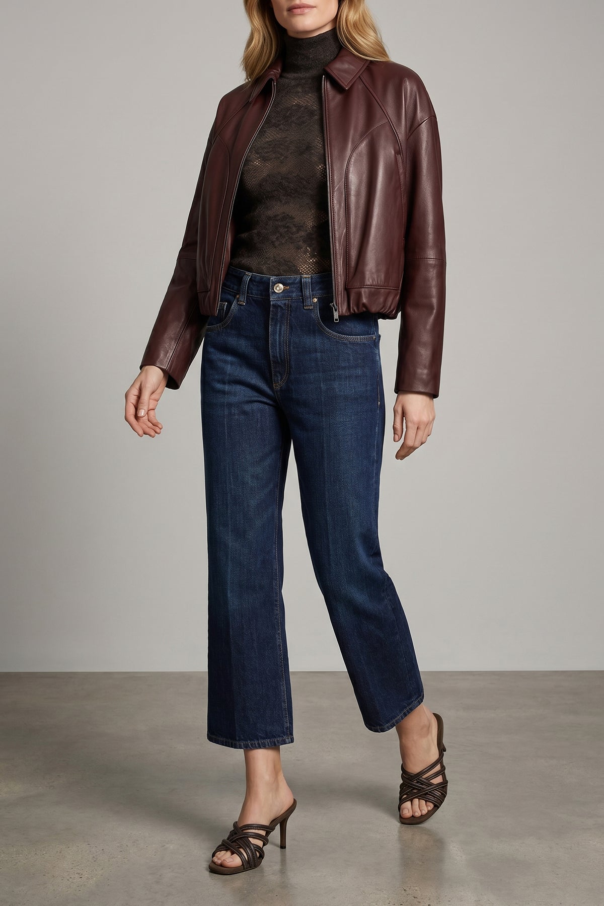 openwork sweater in silk