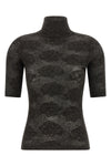 openwork sweater in silk